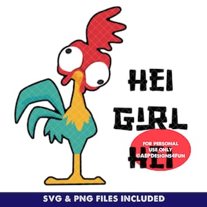 Hei Girl Hei Shirt Design Moana Hei Hei Layered SVG PNG Cricut Cut file