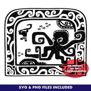 Moana Maui Octopus Shirt Design Layered SVG PNG Cricut Cut file