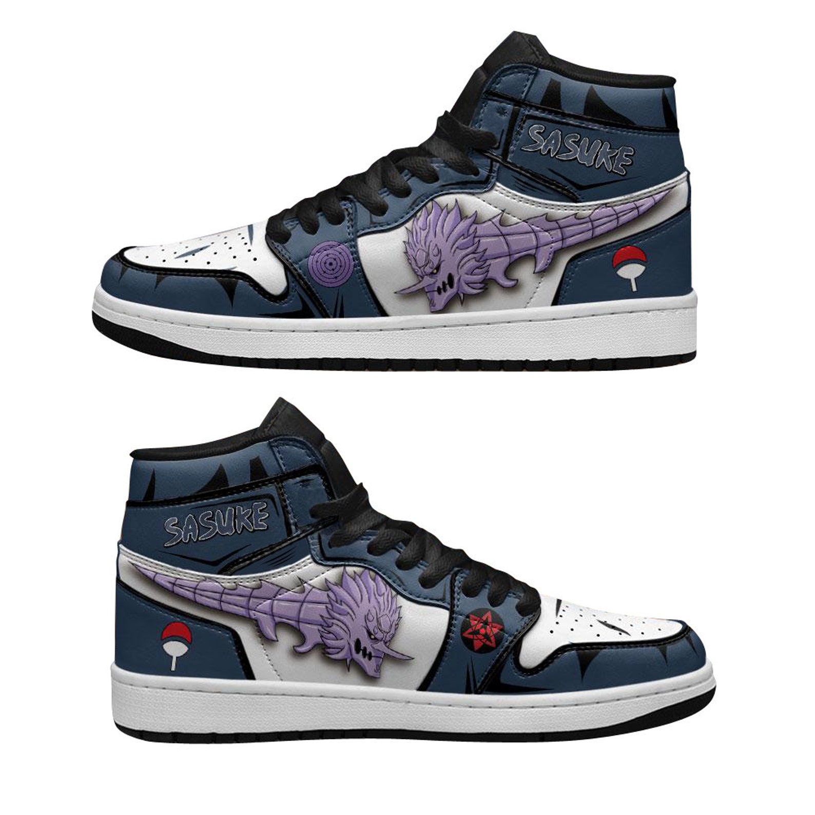 Sasuke Sneakers Custom Susanoo Anime Naruto Shippuden Shoes | Etsy