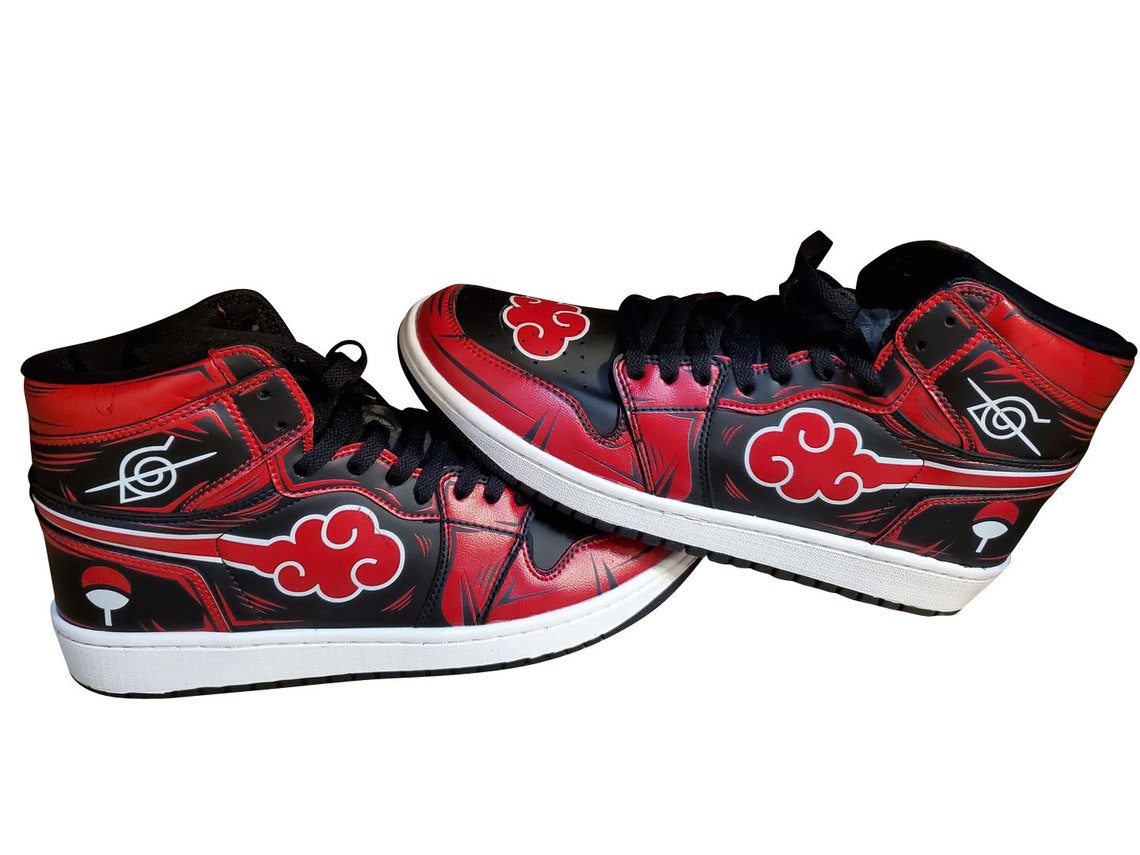 Itachi Sneakers Custom Akatsuki Anime Naruto Shoes Etsy