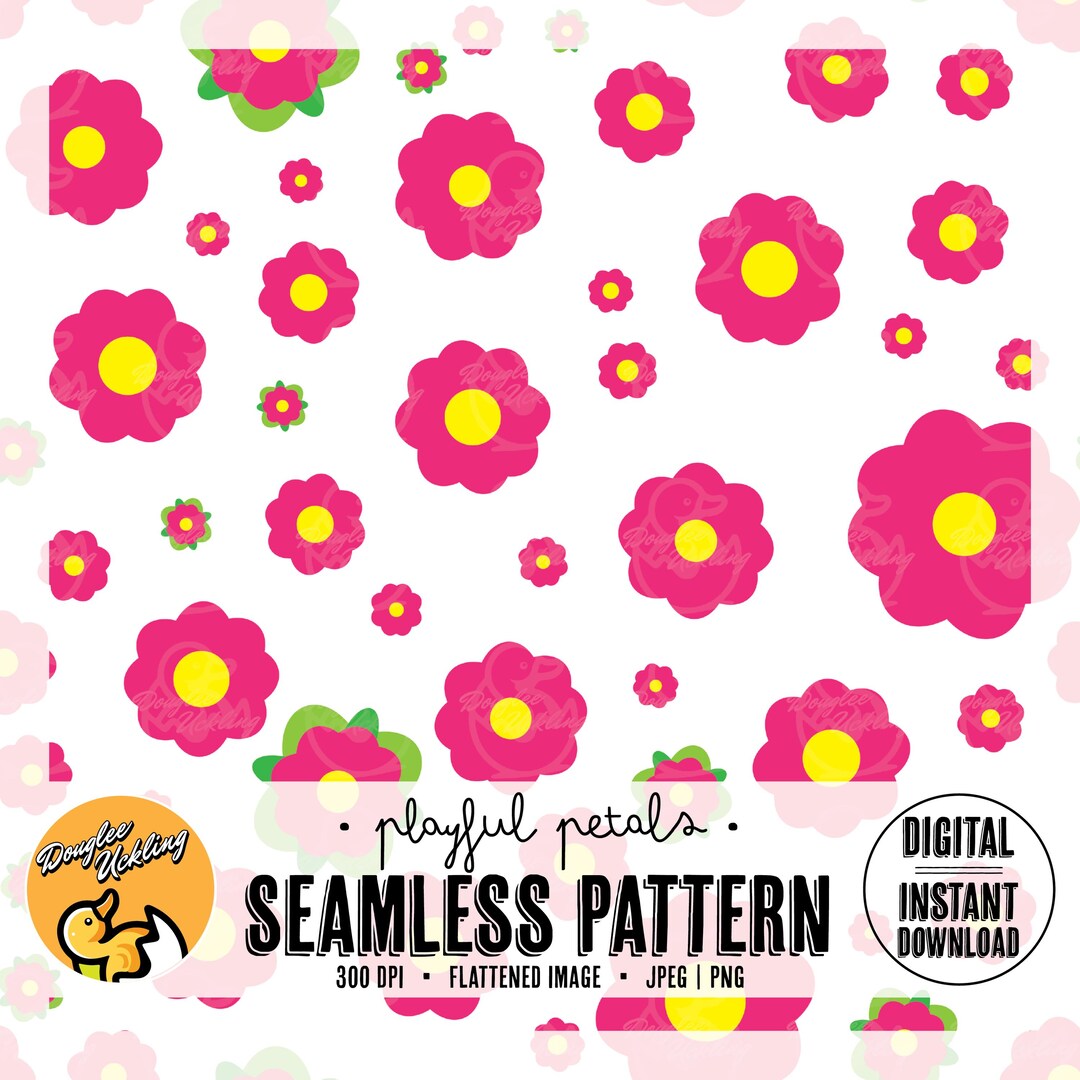 Pink Floral Seamless Pattern - Extended License: Spring Fabric ...
