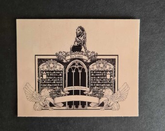 Ex Libris-bibliotheek: sticker vintage ex-libris