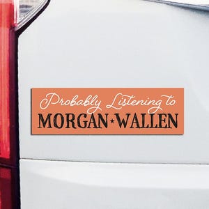 Morgan Wallen Automagnet, Morgan Wallen Stoßmagnet, Morgan Wallen Autoaufkleber Morgan Wallen