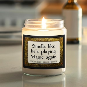 9oz. Magic The Gathering candle gift for boyfriend. MTG accessories, MTG gift. Magic The Gathering birthday, Magic the gathering gifts