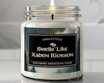 Smells Like Xaden Riorson Candle: Book Lover Gift, Dark Academia Soy Candle