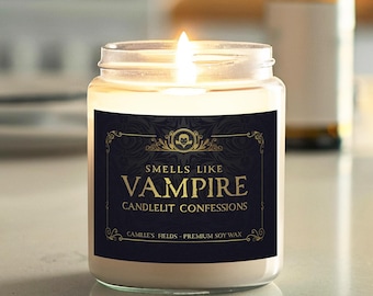 Smells Like Vampire Candle, Gothic Gift, Dark Academia Candle, Vampire Fan Gift, Gothic Home Decor, Halloween Candle, 9oz Soy Candle
