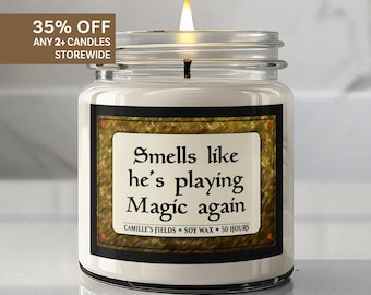 Vela de Magic The Gathering, regalo para jugador, regalos de MTG para él, vela de soja de 255 g