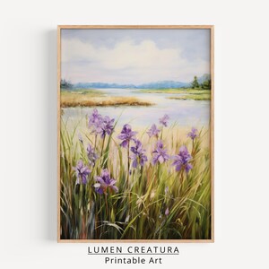 Spring Vintage Flower |PRINTABLE Wild Flower Art Print | Farmhouse Botanical Floral Wall Art | Still Life Art Print | Digital download