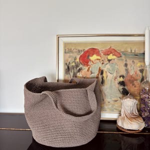 Häkeltasche Boho Style Tote | Umhängetasche Shopper | Sommerliche Wolltasche | Strand gestrickte Tasche