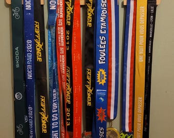 Medal holder, personalized medal hanger - wooden medals