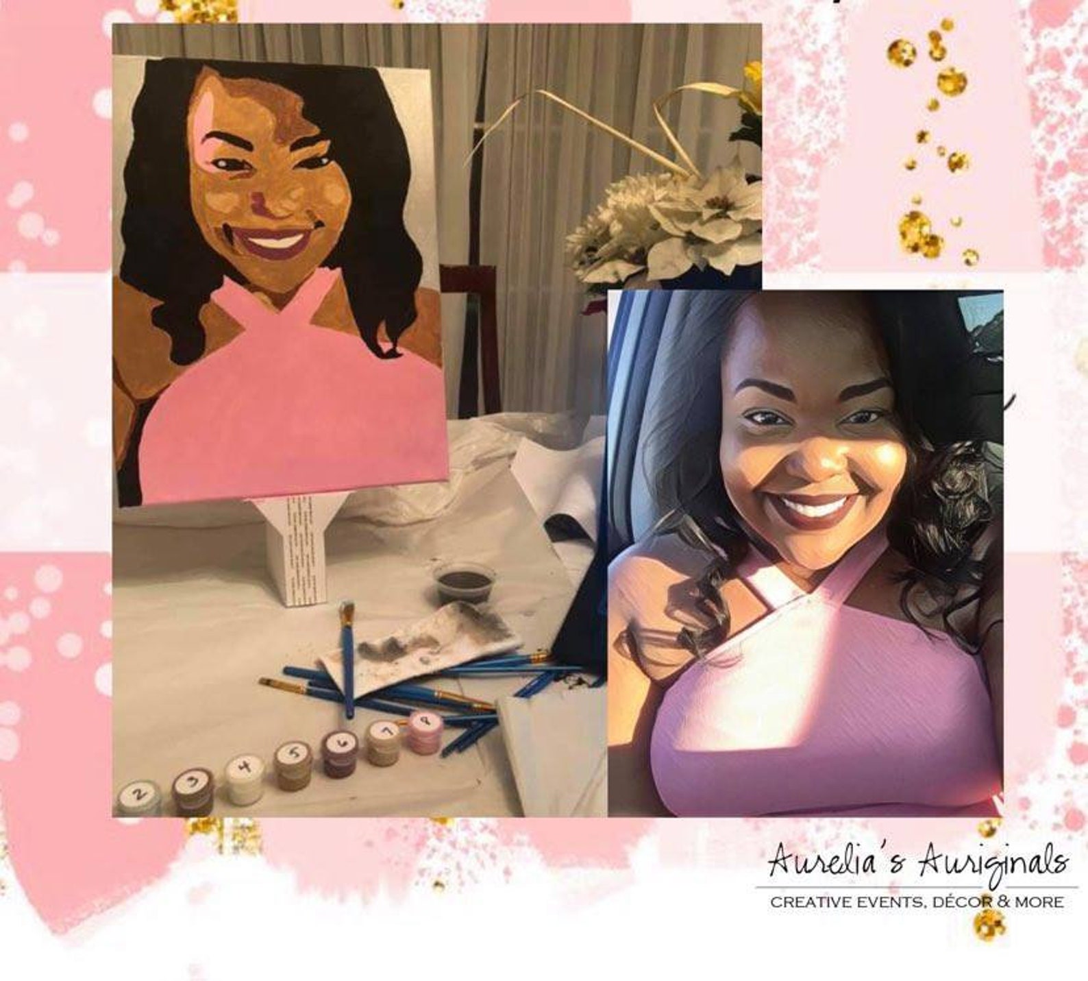 Personalized Canvas Paint Kit Selfie Paint Kit Custom DIY Paint by