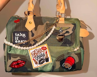 Camo Patch Junk Speedy Henkeltasche/Handtasche - Custom Freestyle