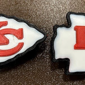 Kansas City Chiefs hair clips set of 2