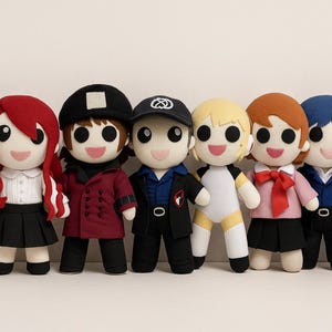 Handmade Chibi Plush Set – Inspired by Persona 3 Characters SEES team