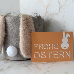 Cartolina di Pasqua minimalista – Moderni auguri di Pasqua con motivo coniglietto, biglietto elegante, Buona Pasqua, cancelleria semplice, biglietto di Pasqua