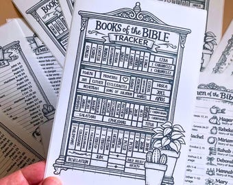 Bible Journaling Tools to Grow in Jesus Craft Supplies Study Character Sheets Planner Books of the Bible Tracker Insert for Journal Sticker