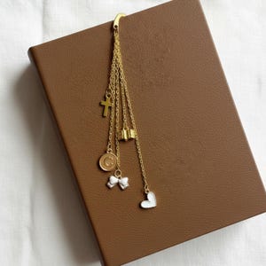 Avid Reader Gift for Book Lover Bookmark for Teacher Gift Bookish Metal Bookmark with Personalized Initial Custom Bible Study Journal Charm