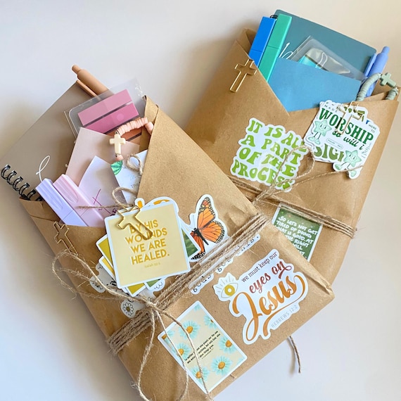 Christian Self Care Gift Box Blind Date with a Book Faith Based Care Package Bible Study Kit Encouragement Gift for Women