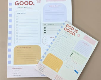 Christian Daily Planner Notepad Gods Girl To Do List Pad Faith Based Productivity Planner Prayer List Organizer Desk Notepad for Women