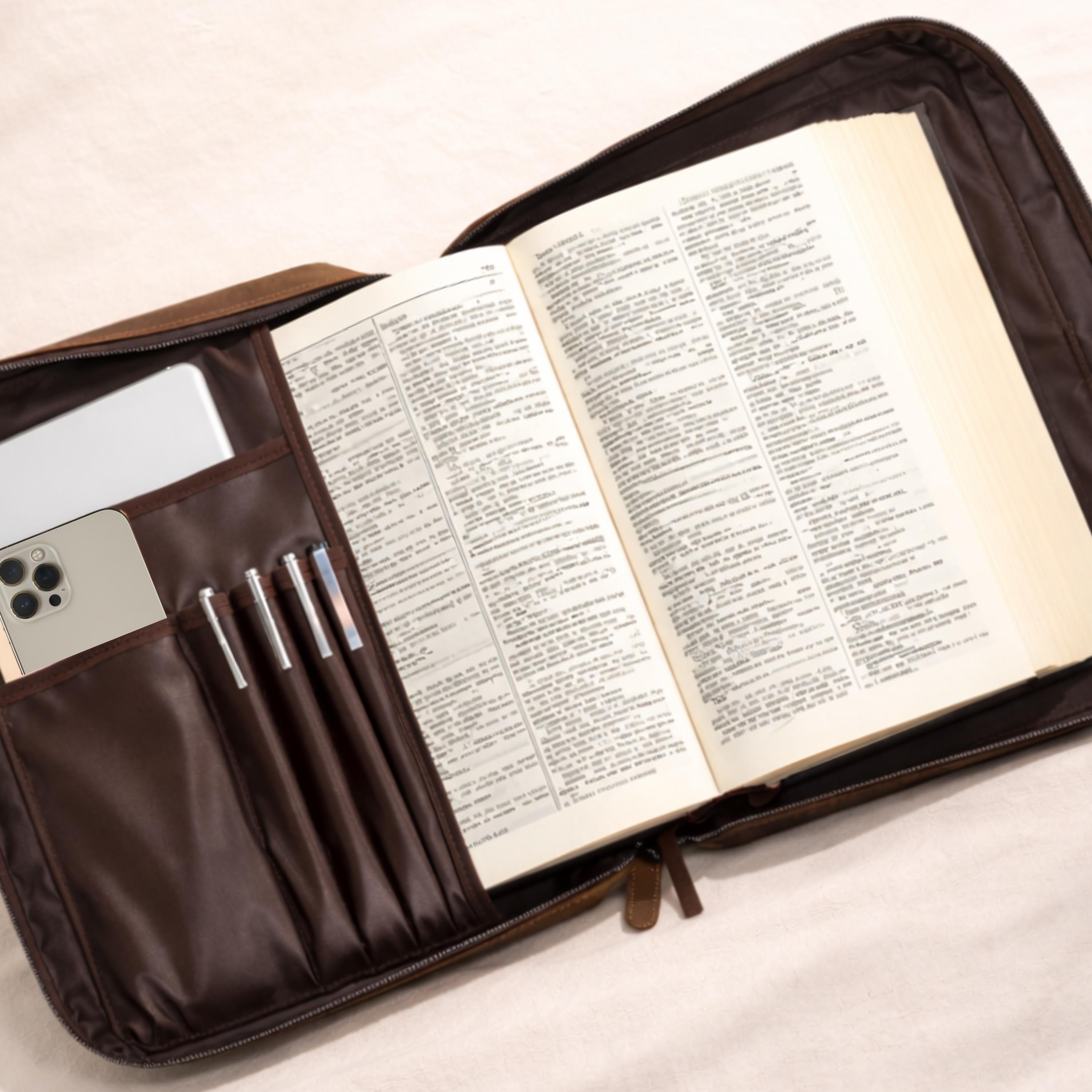 Bible Cover With Pockets Floral Scripture Case Organizer Church ...
