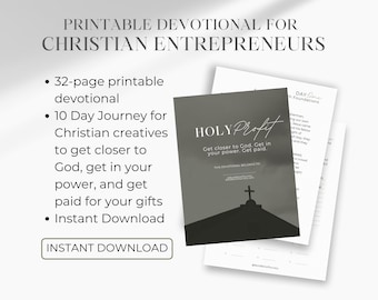 Daily Devotional Download For Christian Business Owners Entrepreneurs Creatives Faith Based Productivity Planner Spiritual Growth Tool