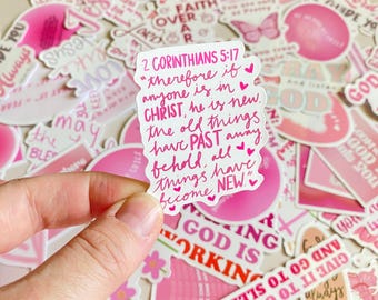 Christian Sticker Mystery Bundle Bible Verse Stickers for Water Bottle Decal Scrapbook Journaling Faith Stickers Pack Bible Study Supplies