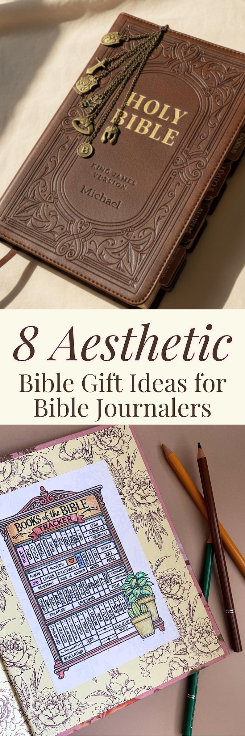 Large Print KJV Bible with Tabs Brown Faux Leather Custom Initial Charm Bookmark Gift Set for Baptism Bible Christian Armor of God image 20