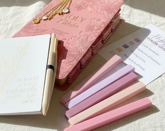 KJV Pink Bible with Tabs for Women Tabbed Bible Gift Floral Faux Leather Bible with Tabs English Holy Bible Christian Gift Daughter Baptism