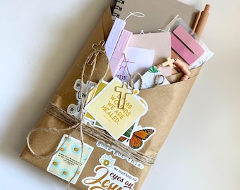 Blind Date with a Christian Book Faith Based Devotional Book Lover Gift Bible Study Surprise Set Christian Journaling Kit Teen Girl Birthday