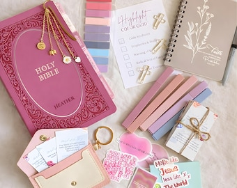 Pink Tabbed Bible for Women Personalized NKJV Bible with Tabs Faux Leather Custom Bible Study Gift for Wife Christian Gift Daughter Baptism