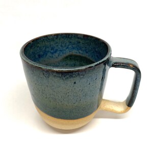 Handmade Blue Ceramic Coffee Mug: Hand-thrown Pottery