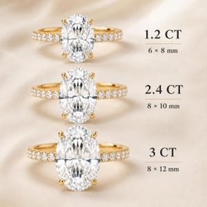 14K Gold Oval Simulated Diamond Engagement Ring, 1CT 1.5CT 2CT 3CT, Solitaire Ring, Promise Ring, Wedding Ring