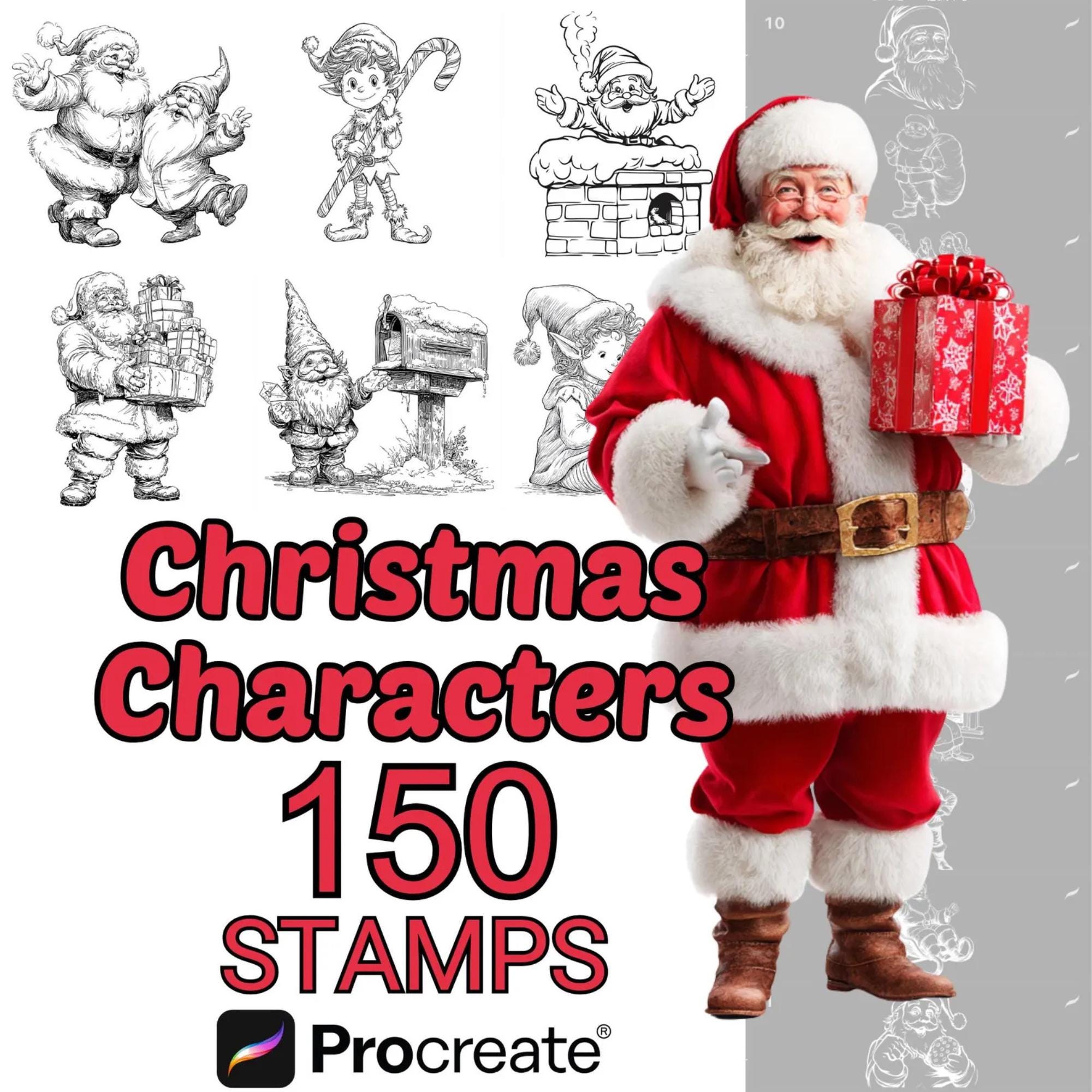 Christmas Bundle Procreate Brushes | 1000+ Christmas Mega Set Procreate ...