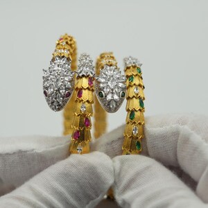 snake head bangle viper bracelet Serpenti bracelet