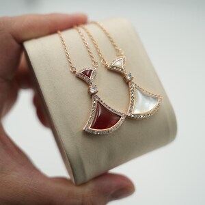 Divas necklace 925 silver 18k  rose gold plated fashion necklace