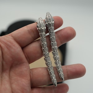 Serpenti drop earrings 925 silver 18k white gold plated earrings studs back Viper earrings