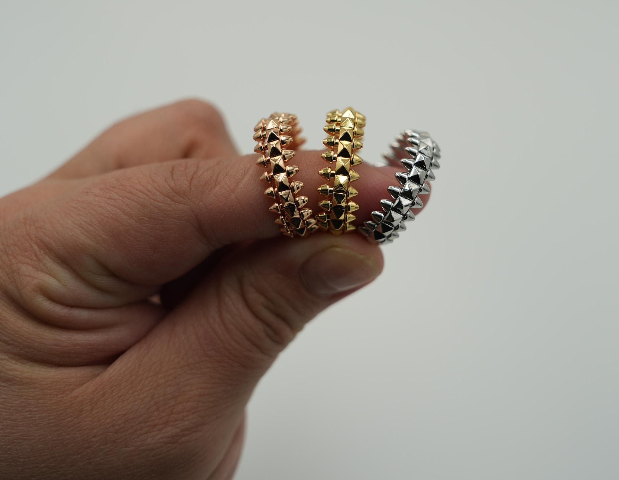 Spiked ring 925 silver 18k gold plated fashion ring