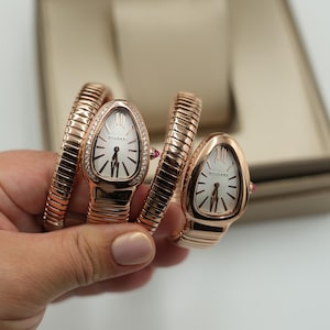 Quartz watch serpenti watch viper watch rose gold color