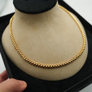 Spiked necklace 925 silver 18k  gold plated fashion necklace