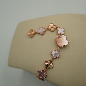 Pink Mother of pearl clover watch quartz watch Lady arpels watch