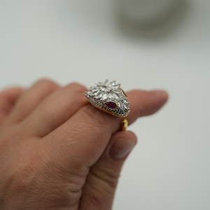 CZ snake head ring viper ring serpenti ring  fashion snake ring