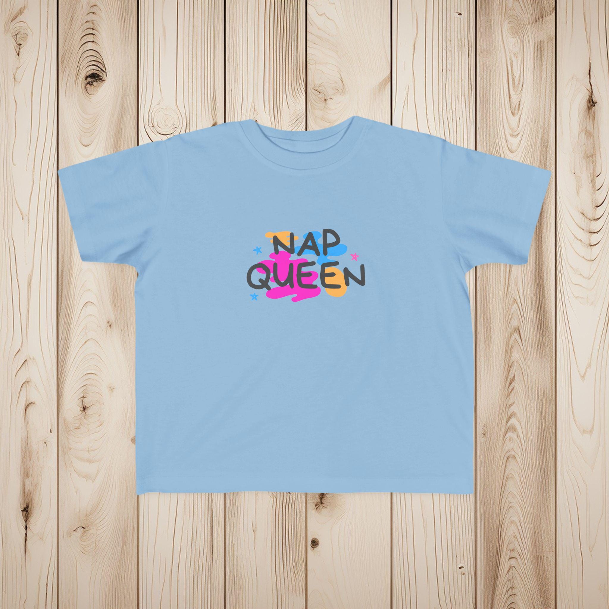 NAP QUEEN Toddler T-Shirt, Funny Nap Time Tee for Girls, Rabbit Skins 3321, Cute Graphic Tee, Toddler Girl Gift, Nap Shirt - Thumbnail 5