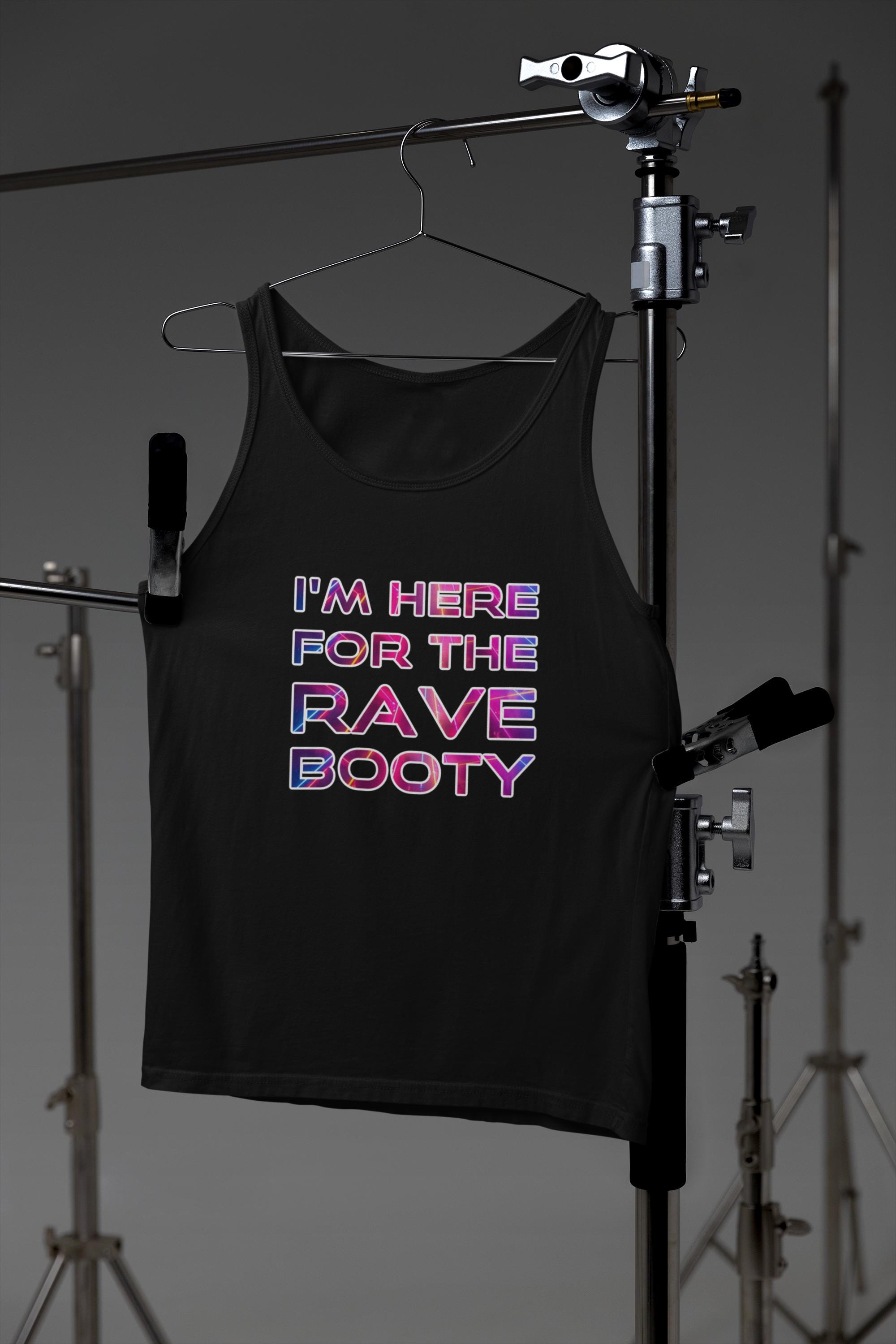 Imm Here for the Rave Booty Tank Top | Bella Canvas 3480 Festival Shirt | Funny EDM Unisex Rave Tank | Party Outfit for Bass Lovers - Thumbnail 3