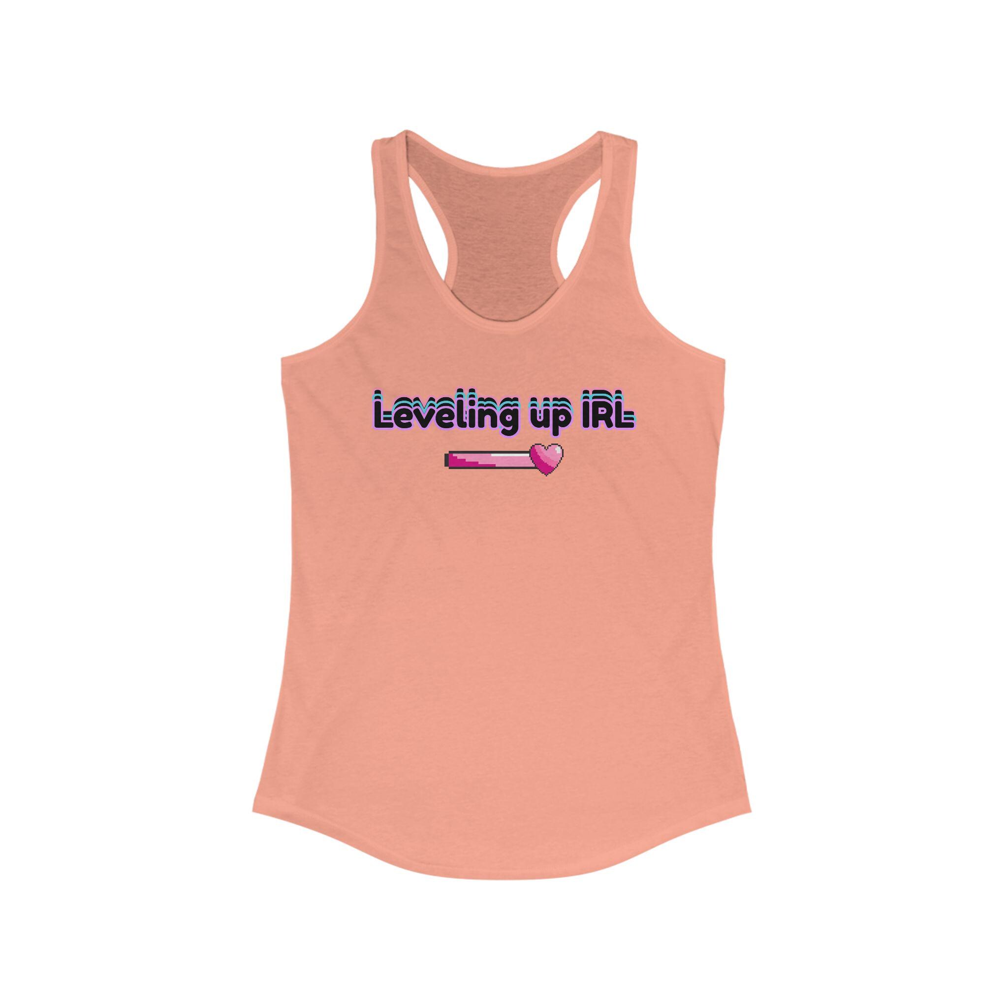 Youre Leveling Up IRL Top Gamer Girl Graphic Tank, Motivational Geek Shirt, Nerdy Workout Tank, Funny Level-Up Tee - Thumbnail 6