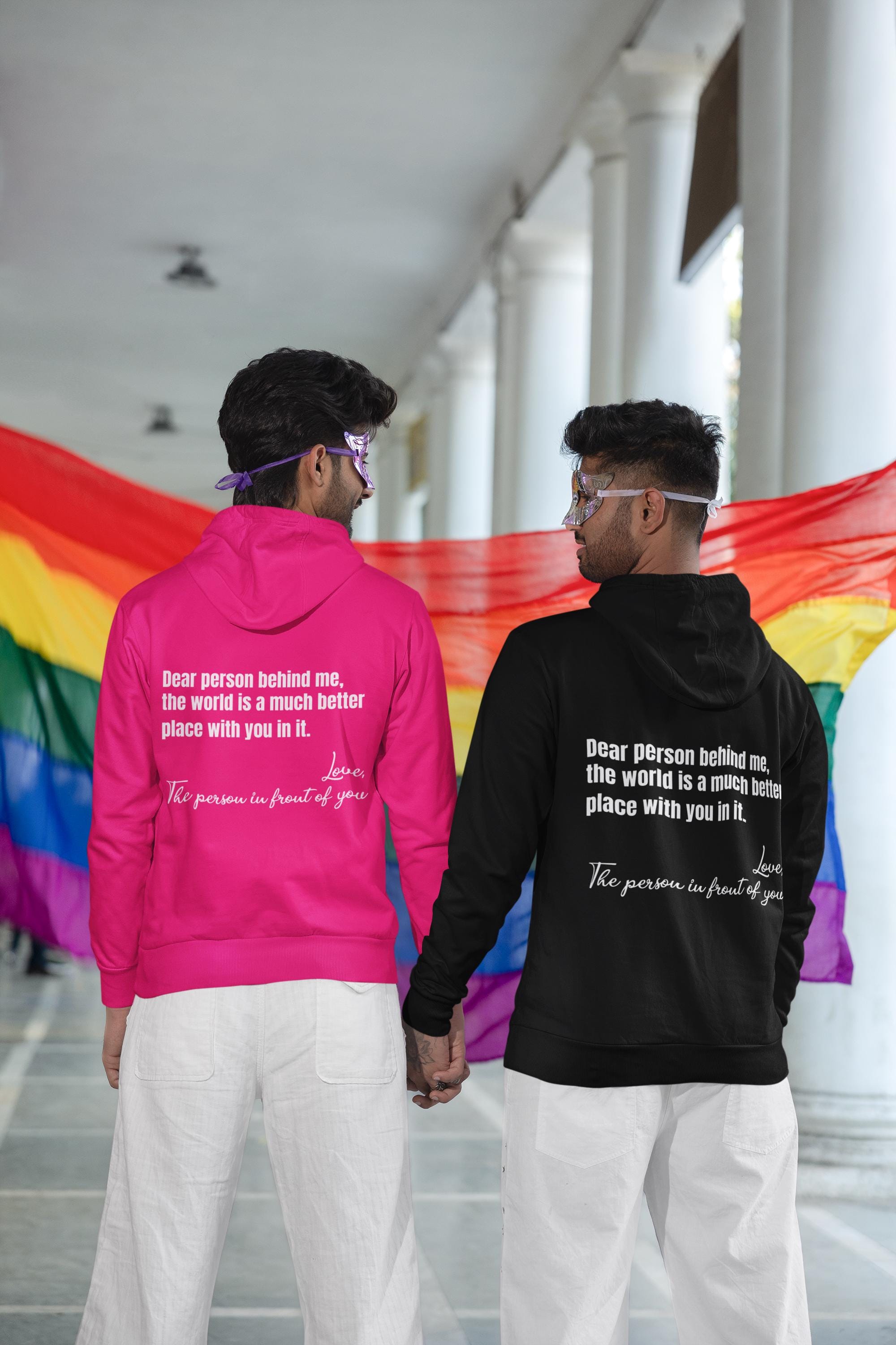 You Are Enough Hoodie with Back Message | Mental Health & LGBTQ+ Affirmation Sweatshirt | Gildan 18500 Unisex Hoodie Gift - Thumbnail 3