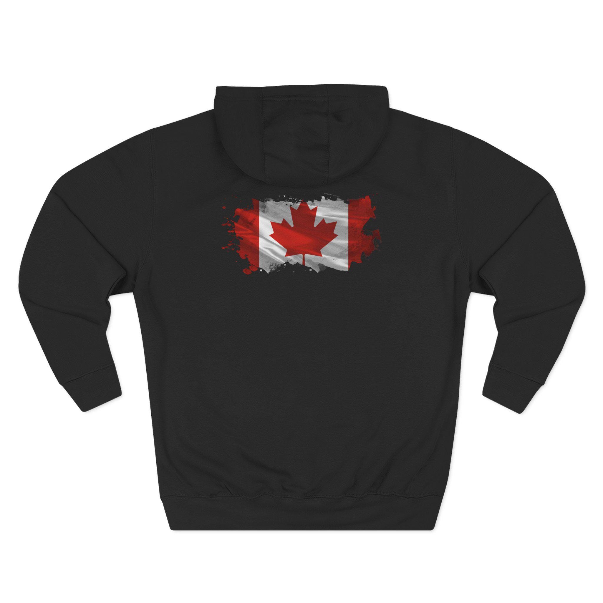 Elbows Up Canada Fleece Hoodie, Cozy Sweatshirt, Great for Canada Day, Gift for Canadians, Travel Hoodie, Thanksgiving Apparel - Thumbnail 4