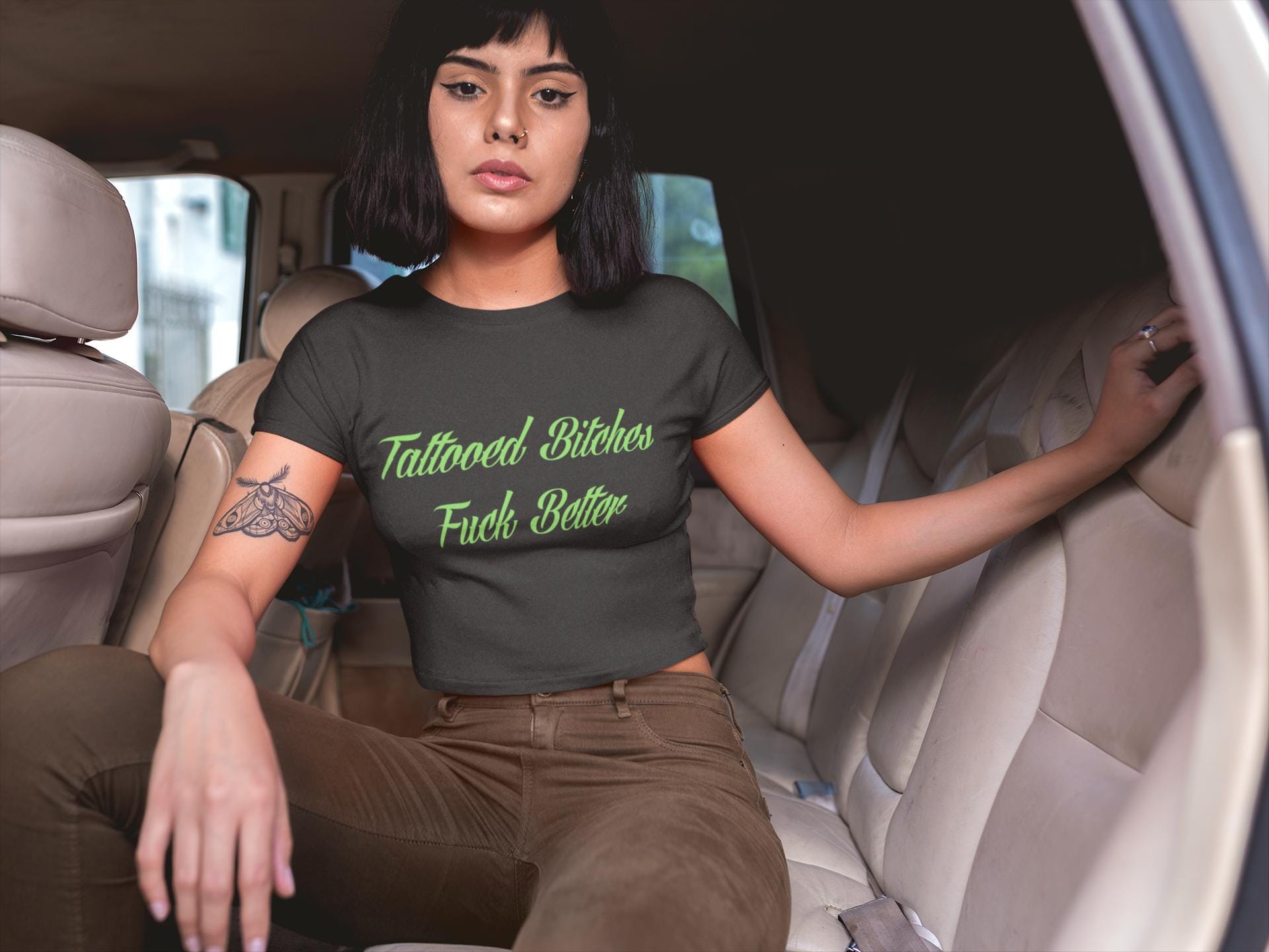 Tattooed Bitches Fuck Better Crop Top | Edgy Graphic Crop Shirt | Next Level 5080 Tee | Tattoo Babe Aesthetic | Bold Feminist Gift - Thumbnail 6