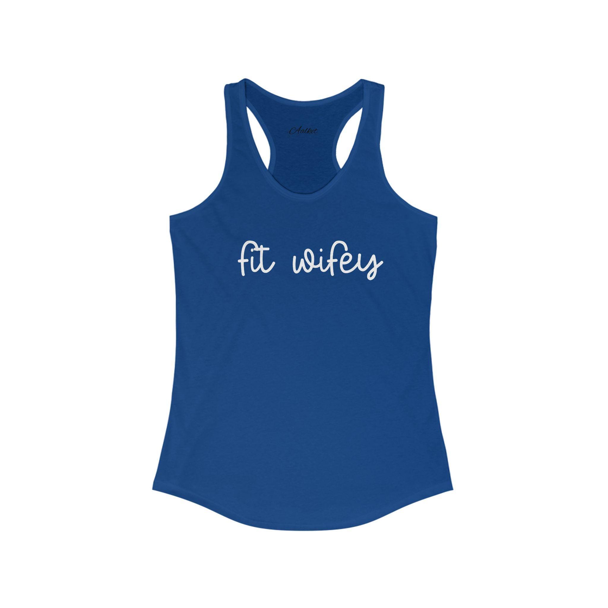 Fit Wifey Tank Top for Women - Perfect Workout & Yoga Shirt, Bridal Gift Idea, Summer Fitness Tee - Thumbnail 7