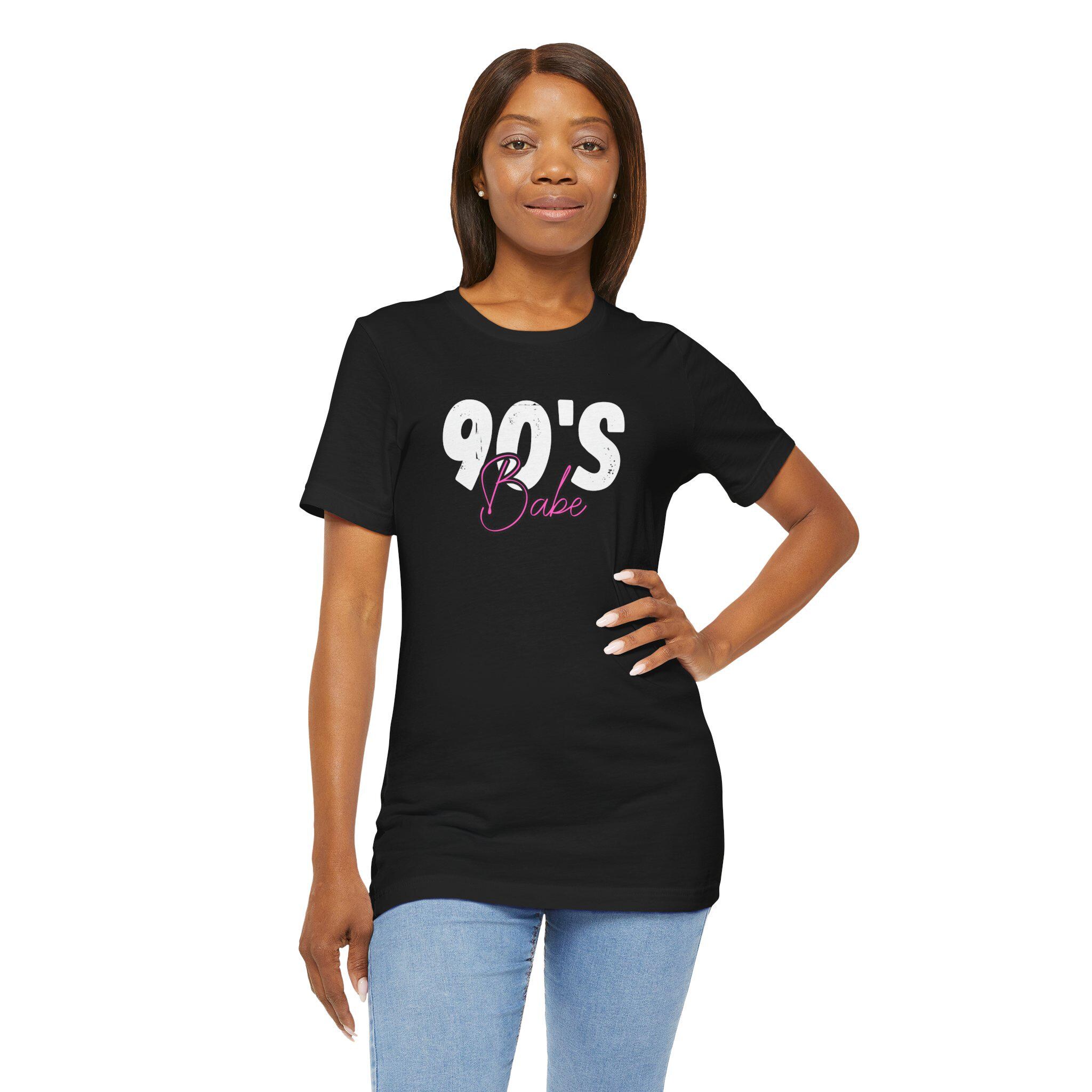 90's Babe Tee, Retro Fashion, Casual Wear, Gift for Her, 90s Nostalgia, Birthday Gift, Trendy T-Shirt - Thumbnail 5