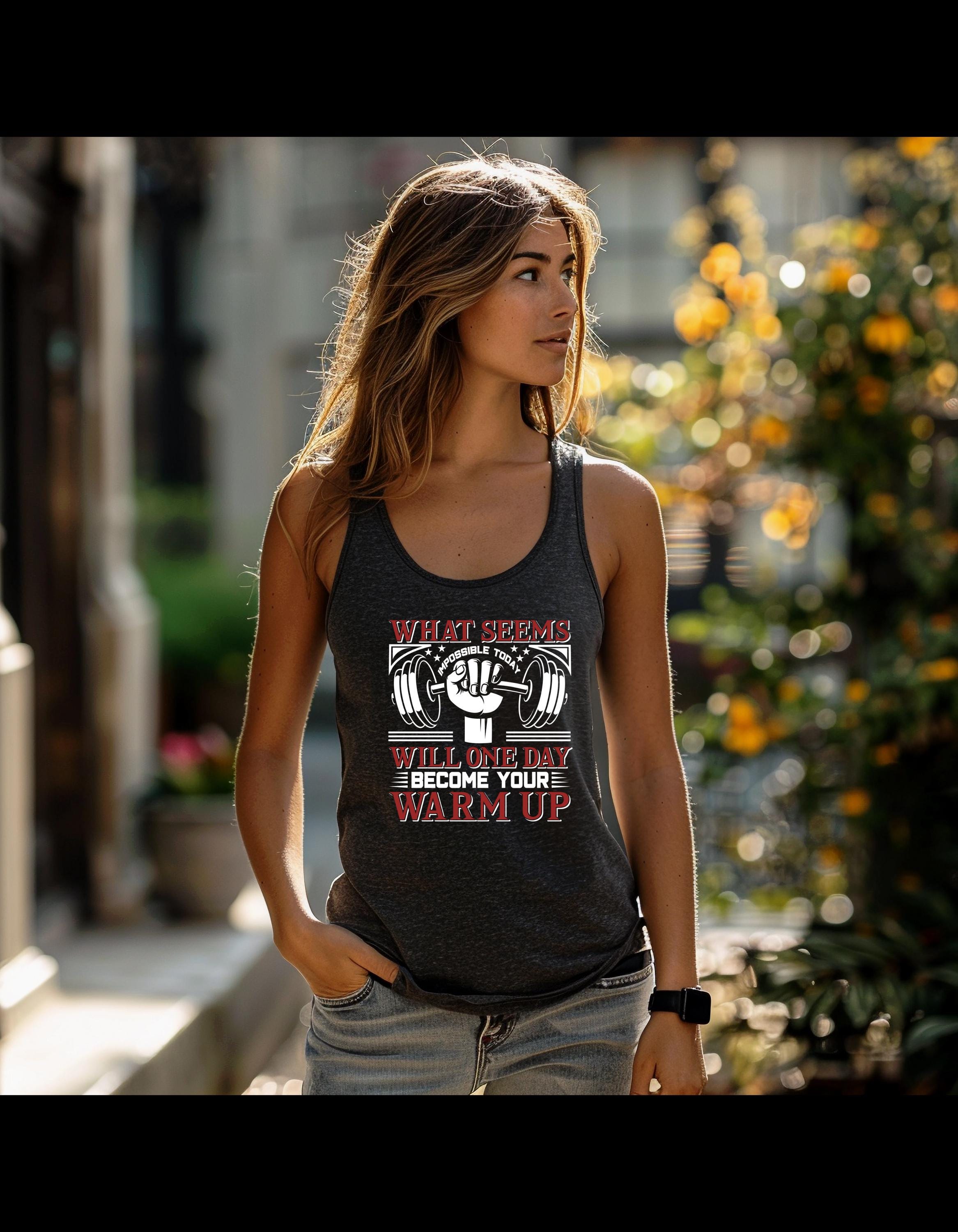 Inspirational Tank Top, Fitness Tank, Gym Apparel, Workout Shirt, Motivational Tank, Fitness Clothing, Fitness Progress Workout Apparel - Thumbnail 4